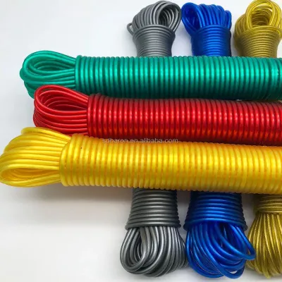 PVC clothline with fiber core or steel wire core
